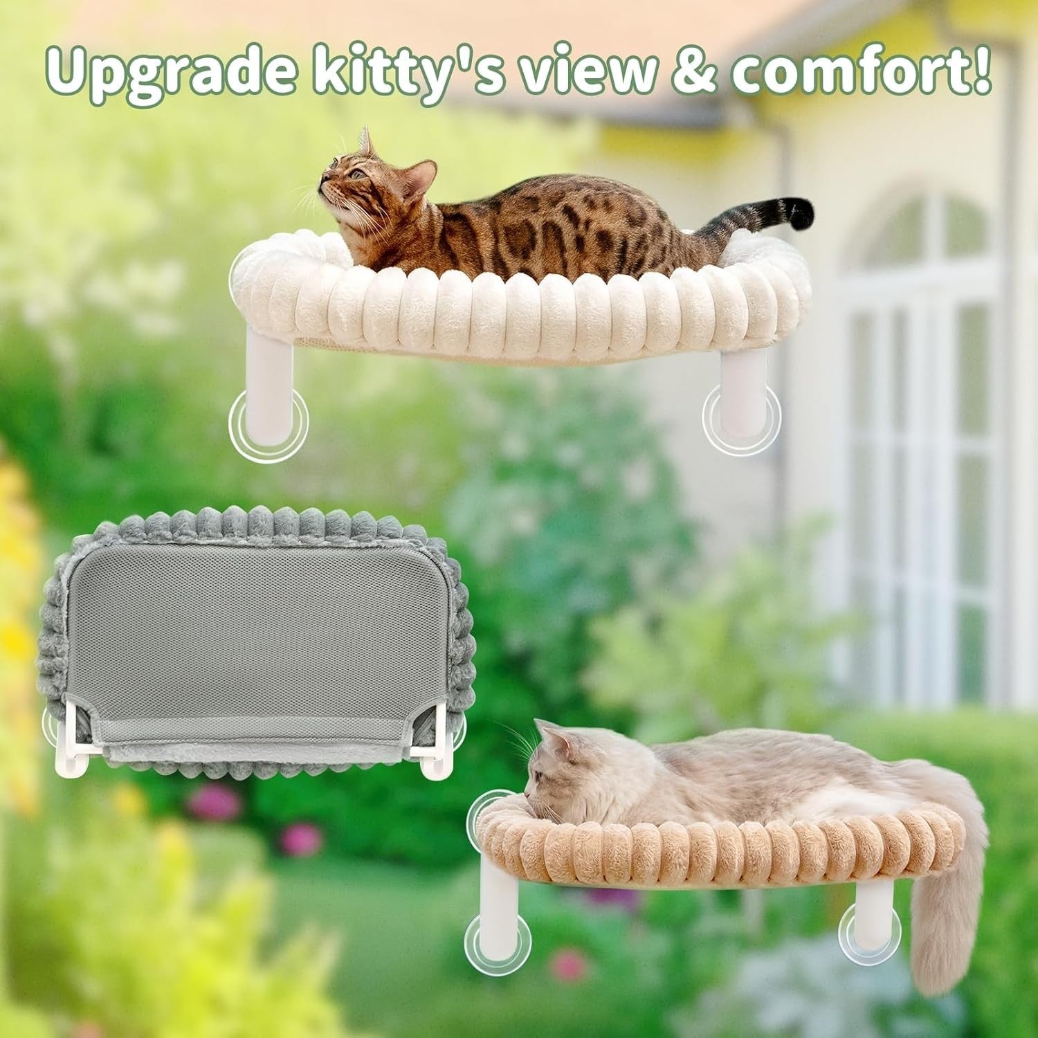 Cat Window Perch Bed Foldable Suction Cup Hammock Washable Cushion