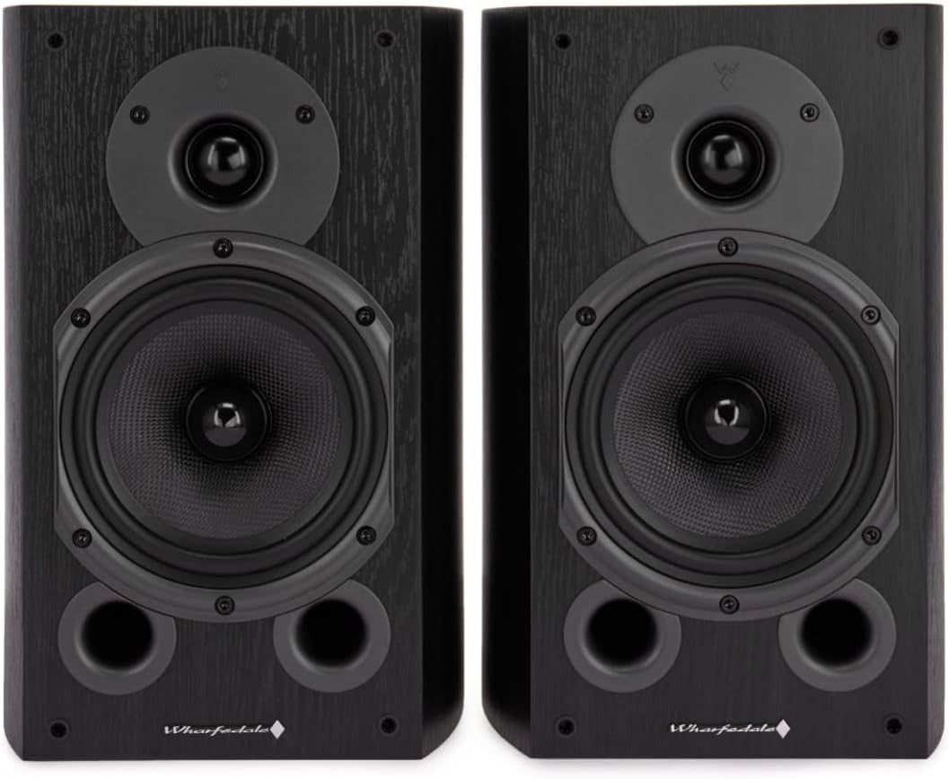Wharfedale Diamond 9.1 100W Bookshelf Speakers Pair Black HiFi Audio