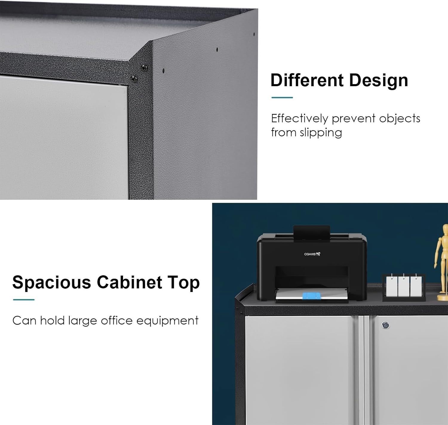 Lockable Metal Filing Cabinet on Wheels 2 Door Office Storage 90cm