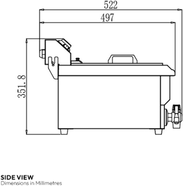 Commercial Electric Deep Fryer Twin 12L Tanks Countertop Drain Taps