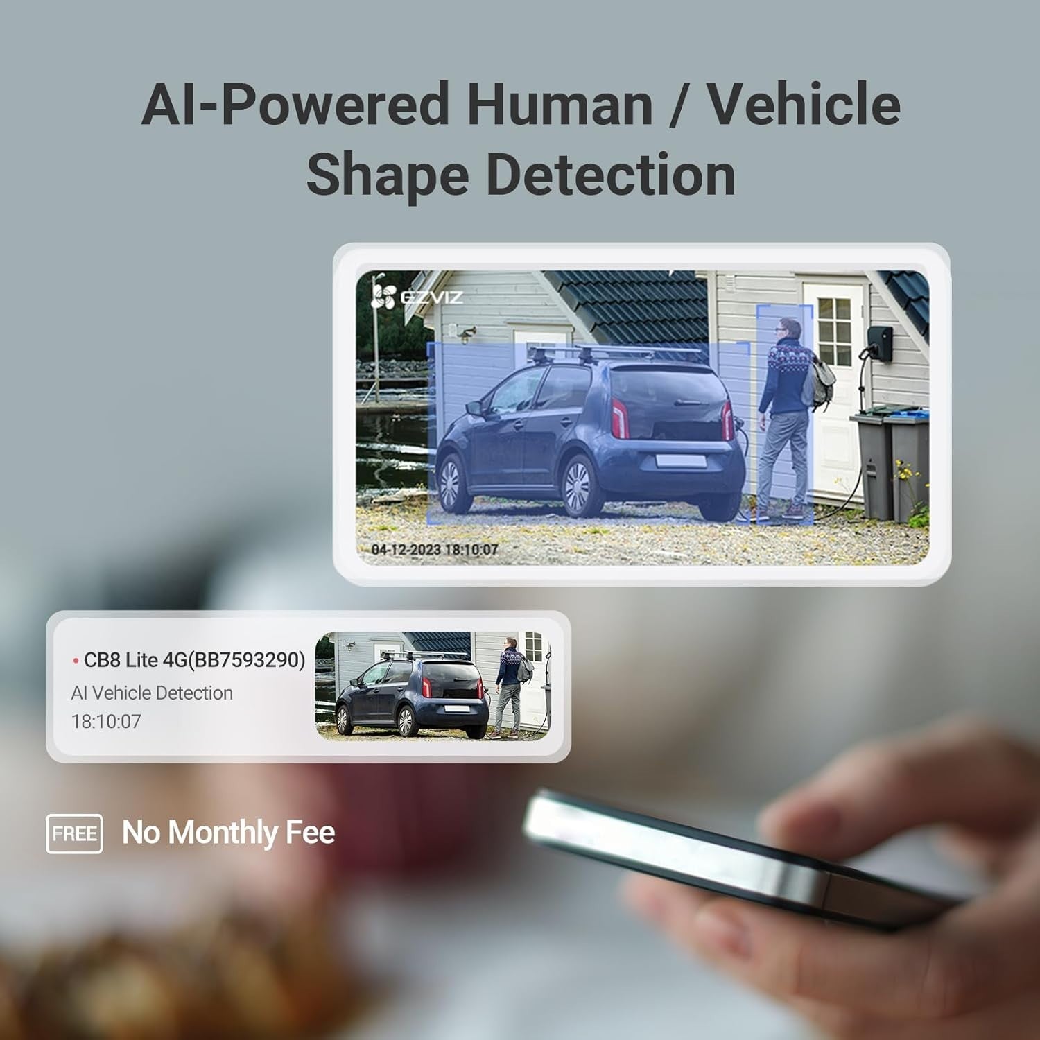 2K+ 4G Solar Security Camera PTZ AI Detection Color Night Vision