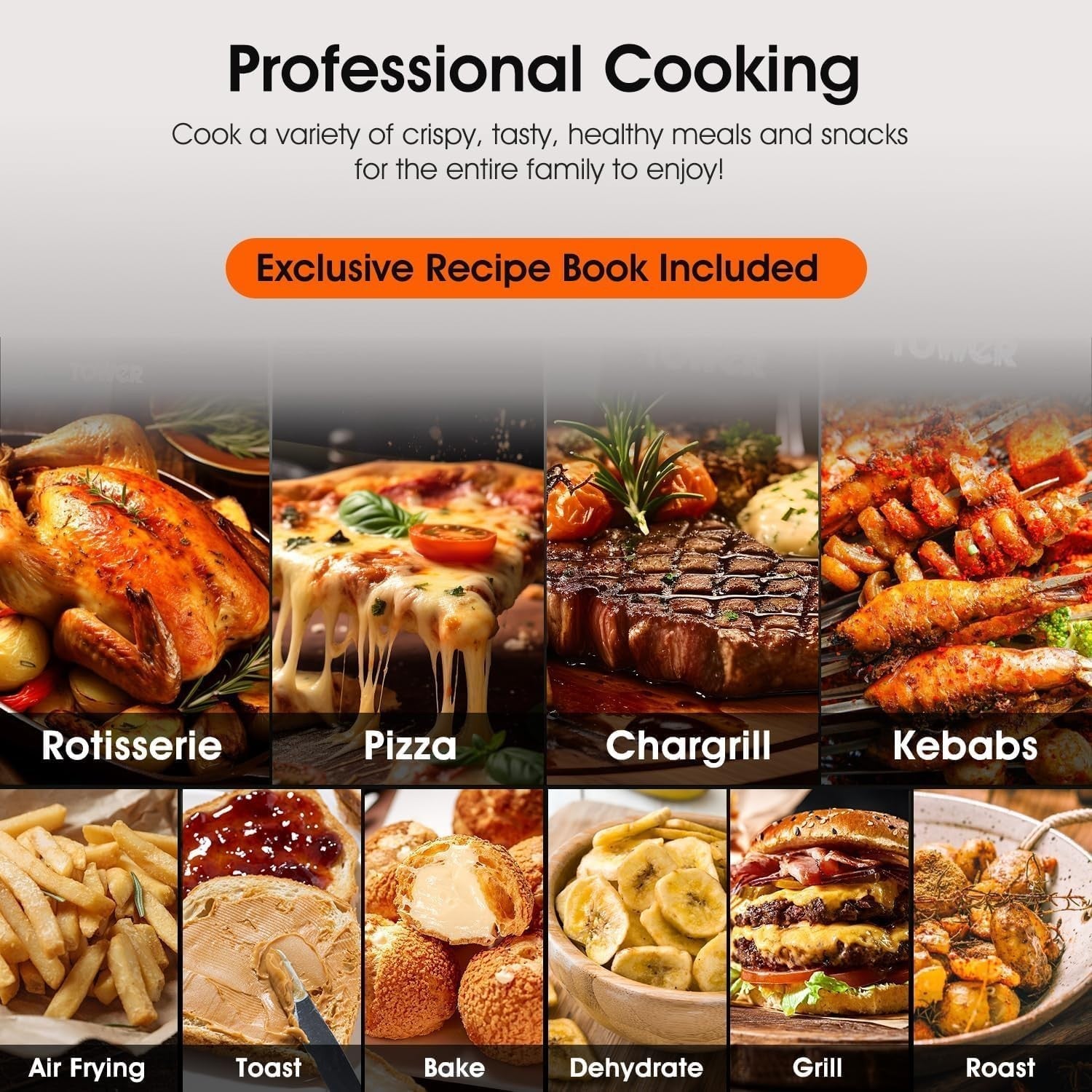 5L Air Fryer with Viewing Window 6-in-1 Presets Touch Screen Oil-Free Cooker
