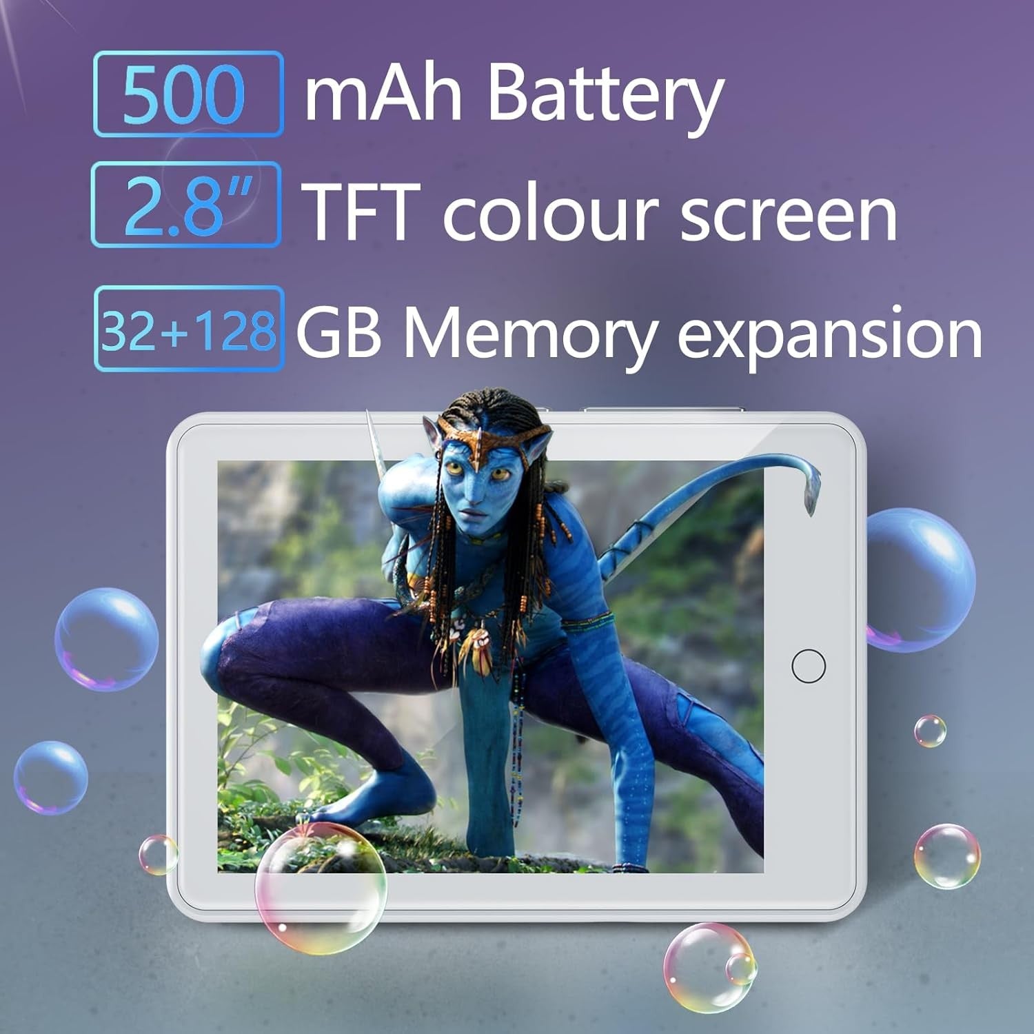 32GB Bluetooth 5.3 MP3 Player with 2.8 Inch Touch Screen Built-in Speaker Wirele