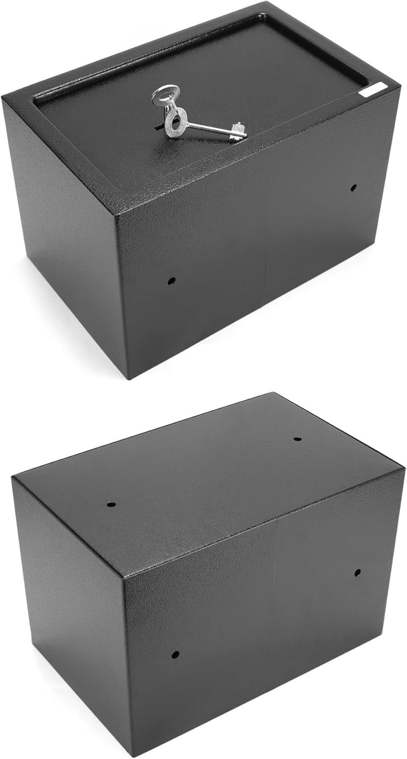 Steel Safe Box Key Lock Security Cash Jewelry Document Storage Safe