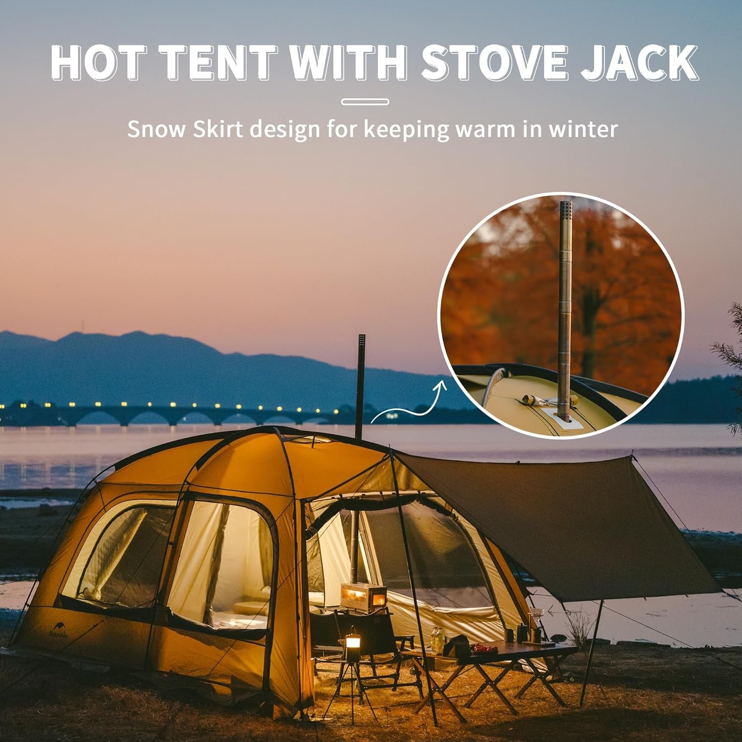 4 Seasons Camping Tent 2-6 Person Waterproof Thermal