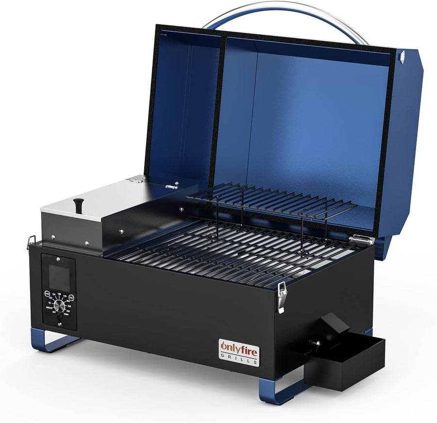 Portable Pellet Smoker BBQ Grill 8-in-1 Digital Temp Control Meat Probe