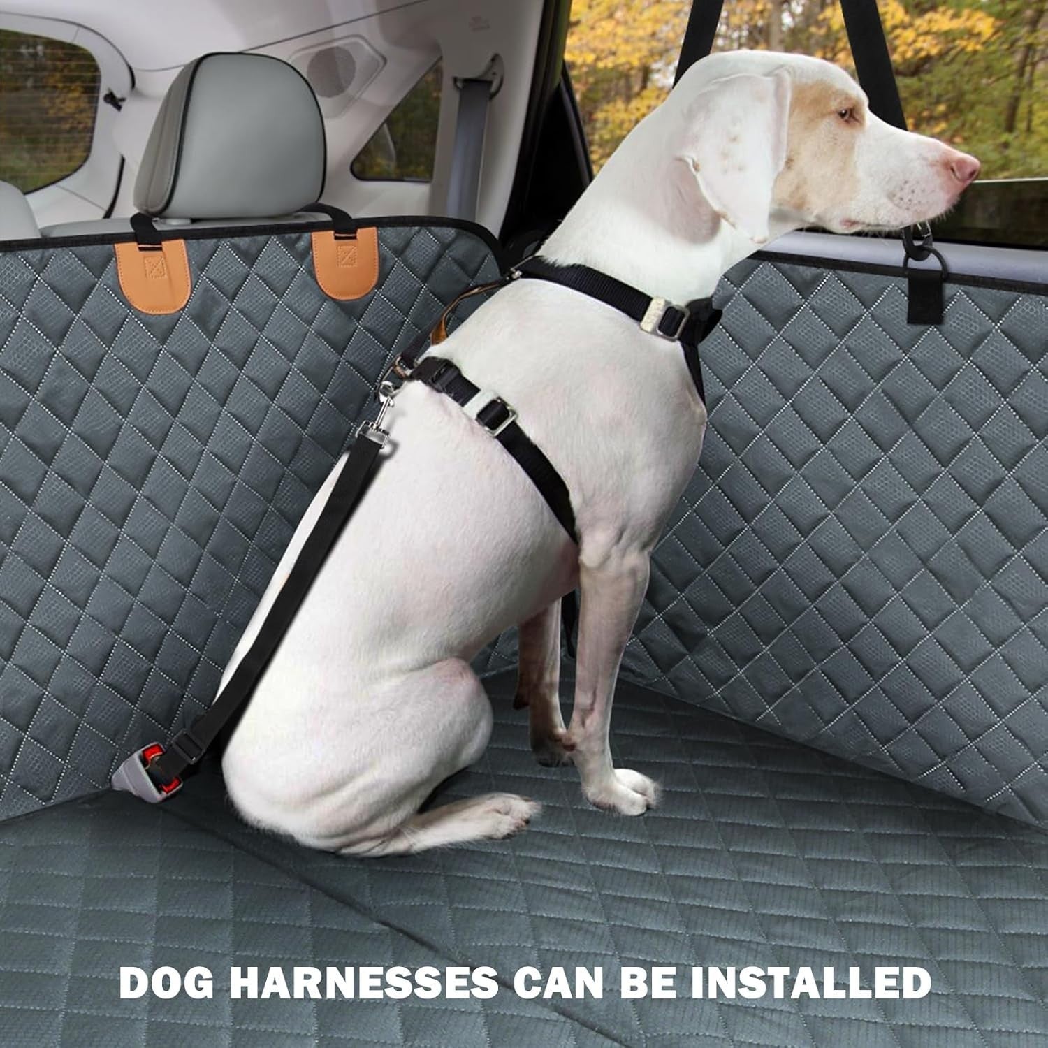 Dog Back Seat Extender Hard Bottom Waterproof Car Seat Cover Non Slip