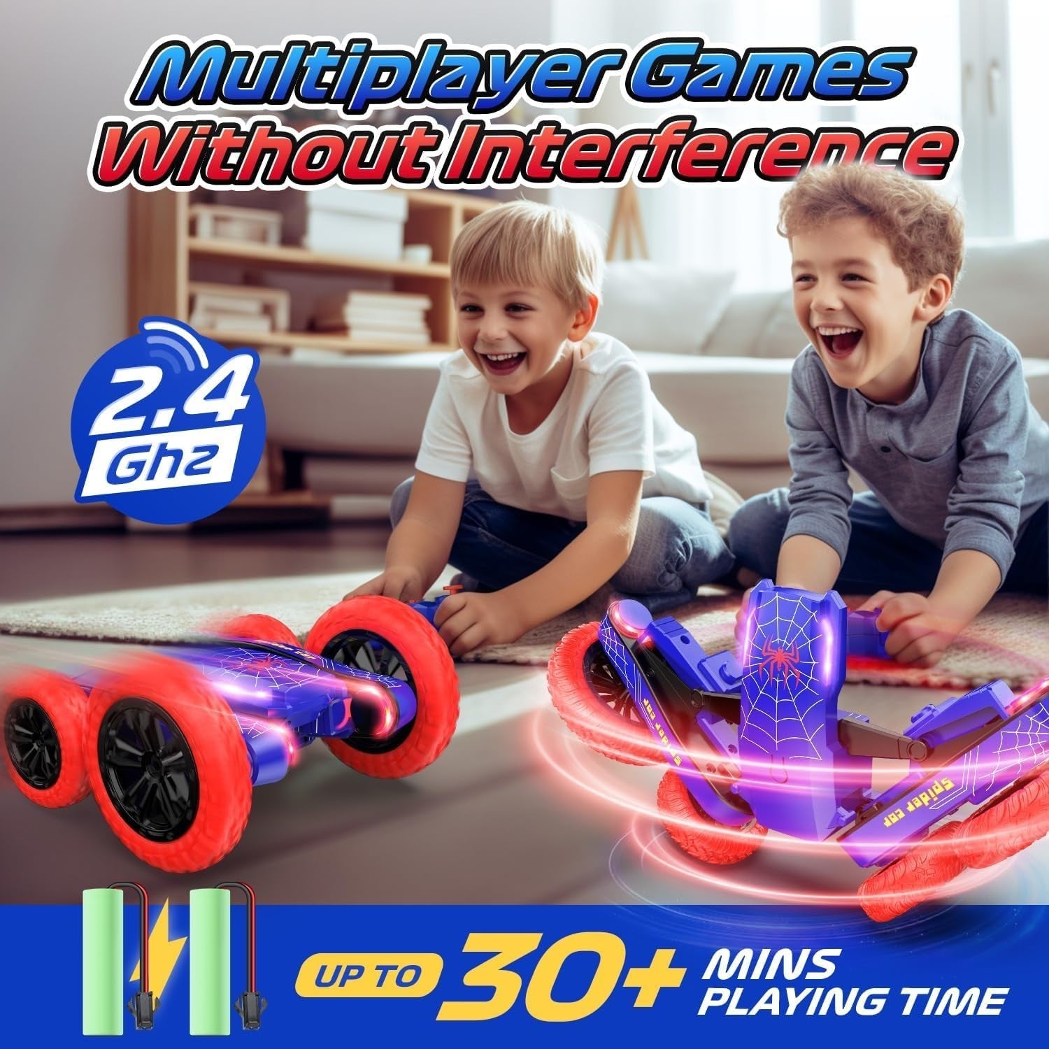 4WD RC Stunt Car for Kids, 360° Flip Double-Sided Remote Control Car