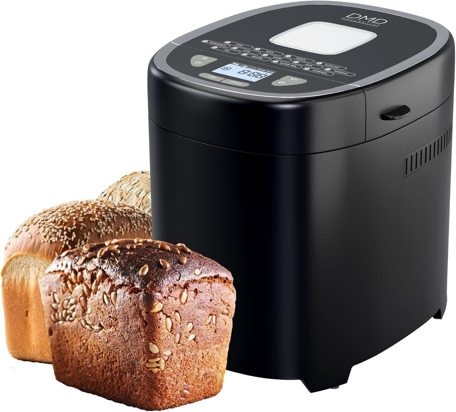 Bread Maker Machine 17 Programs 2lb Loaf Timer Gluten Free 3 Crust Shades 550W