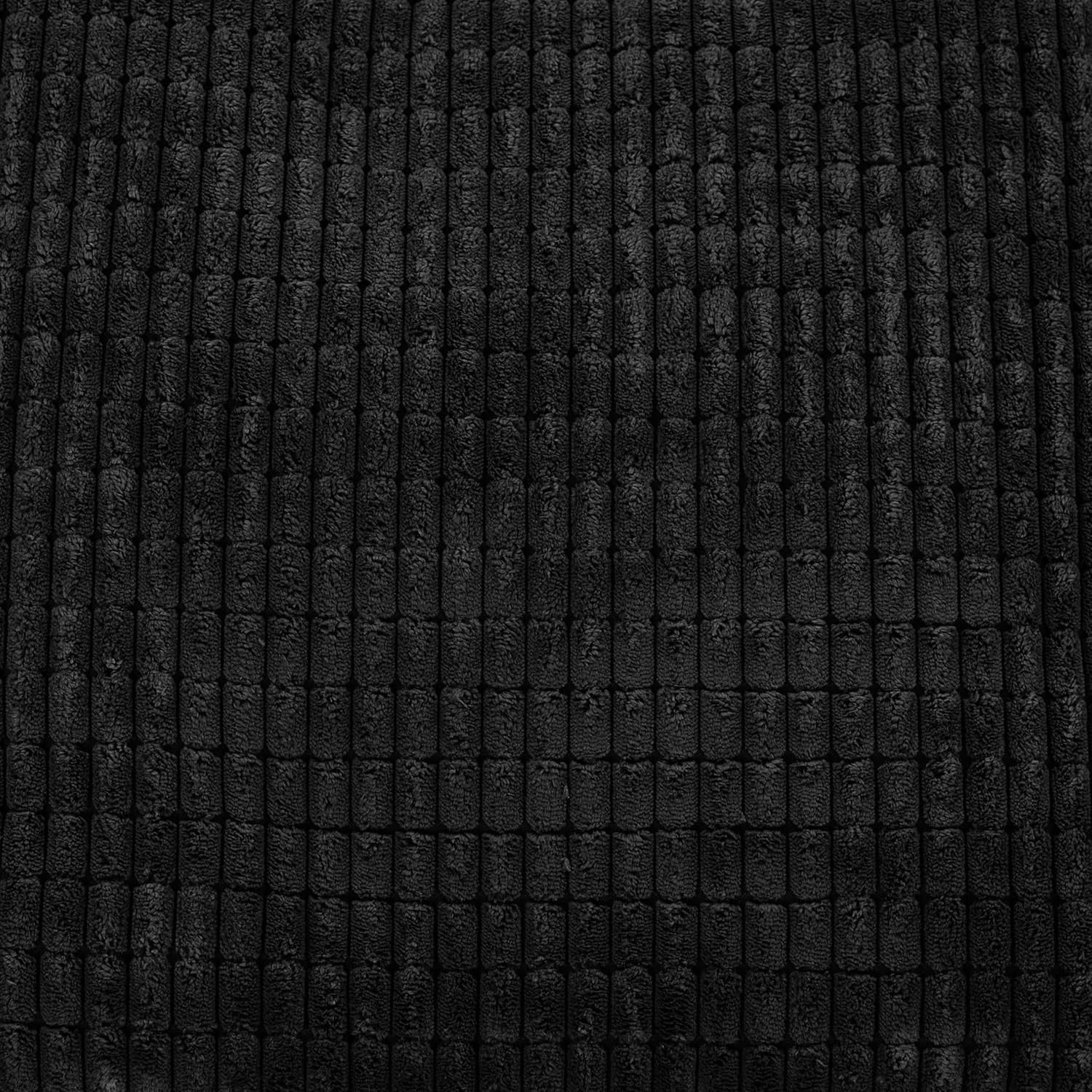 Kids Corduroy Bean Bag Chair Filled Soft Seat Lounge Black 60x45cm