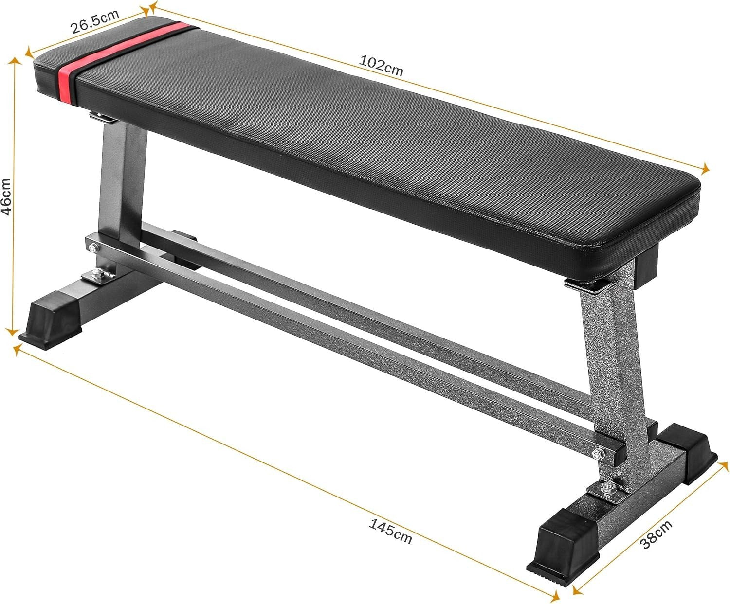 Multi Gym Flat Bench With Dumbbell Storage 300kg Home Training