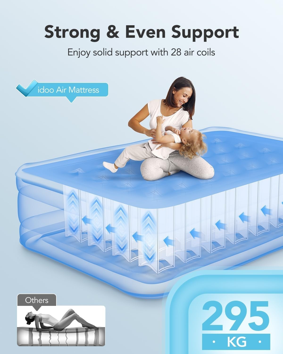 Double Inflatable Air Mattress with Electric Pump – Portable Guest Bed