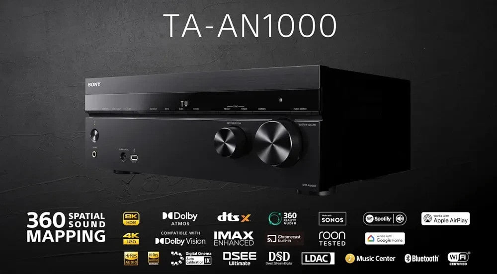 7.2 Channel 8K Surround AV Amplifier with Dolby Atmos, DTS:X & Wi-Fi