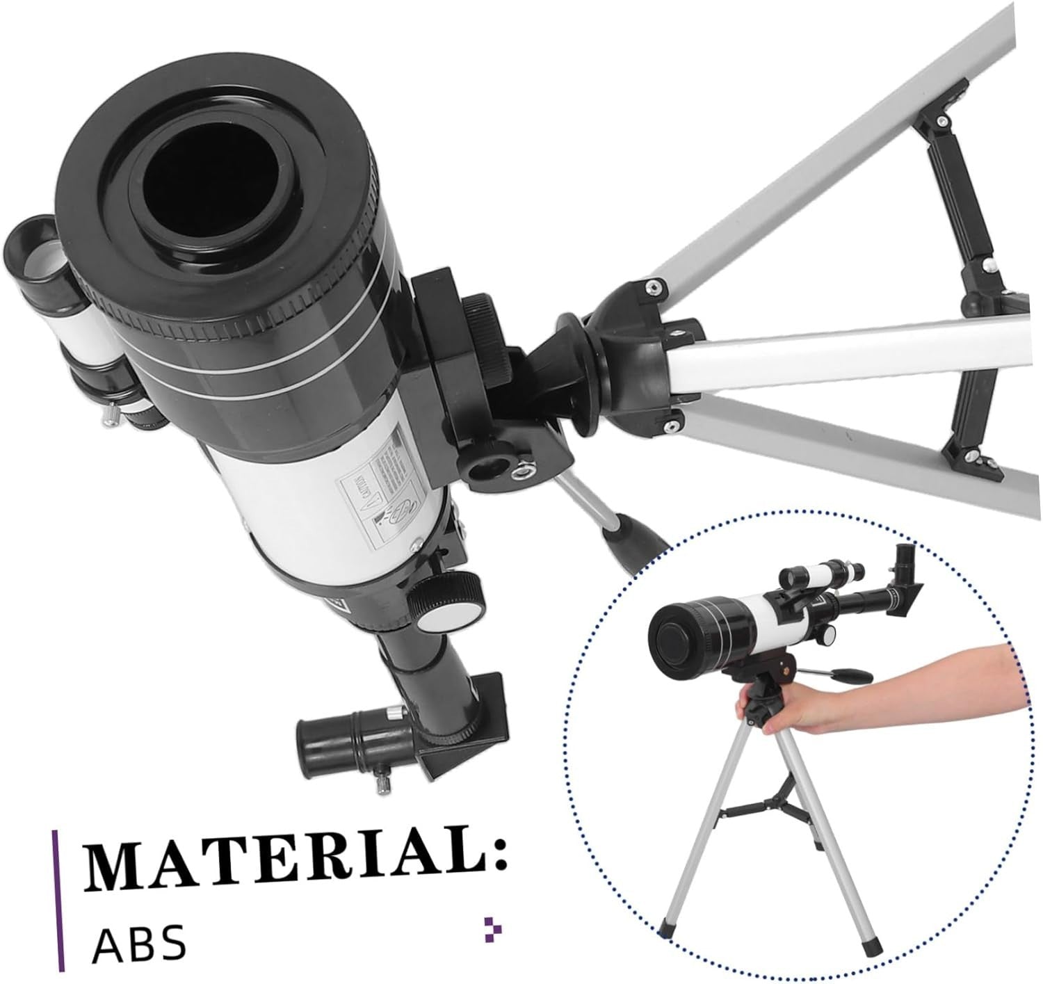 70mm Refractor Telescope with Tripod – High-Res Moon Beginner Set