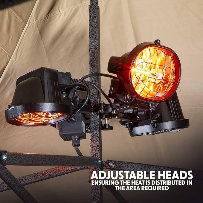 Outdoor Infrared Patio Heater 1800W Foldable 4 Panel Electric Gazebo Warmer