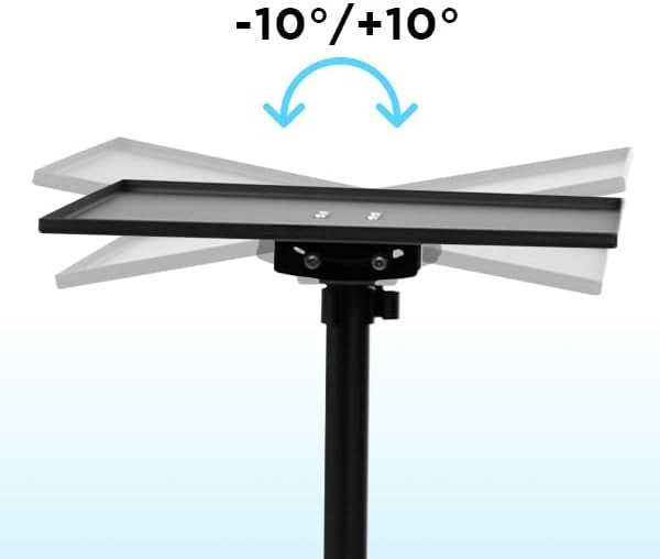 Adjustable Projector Stand on Wheels Laptop Trolley Height Adjustable Table