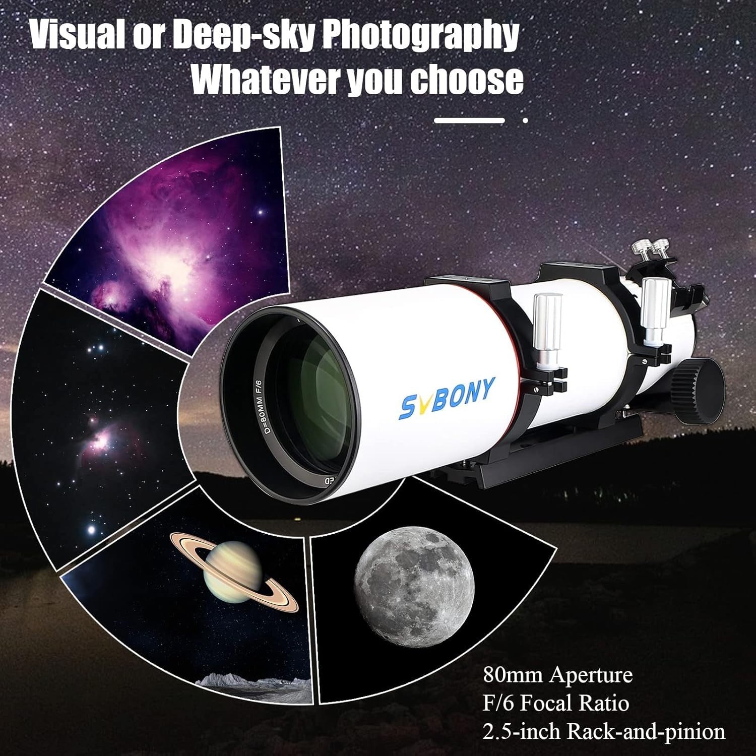 122mm APO Telescope with OAG Prism & DC Hub for Deep Sky Astrophotography