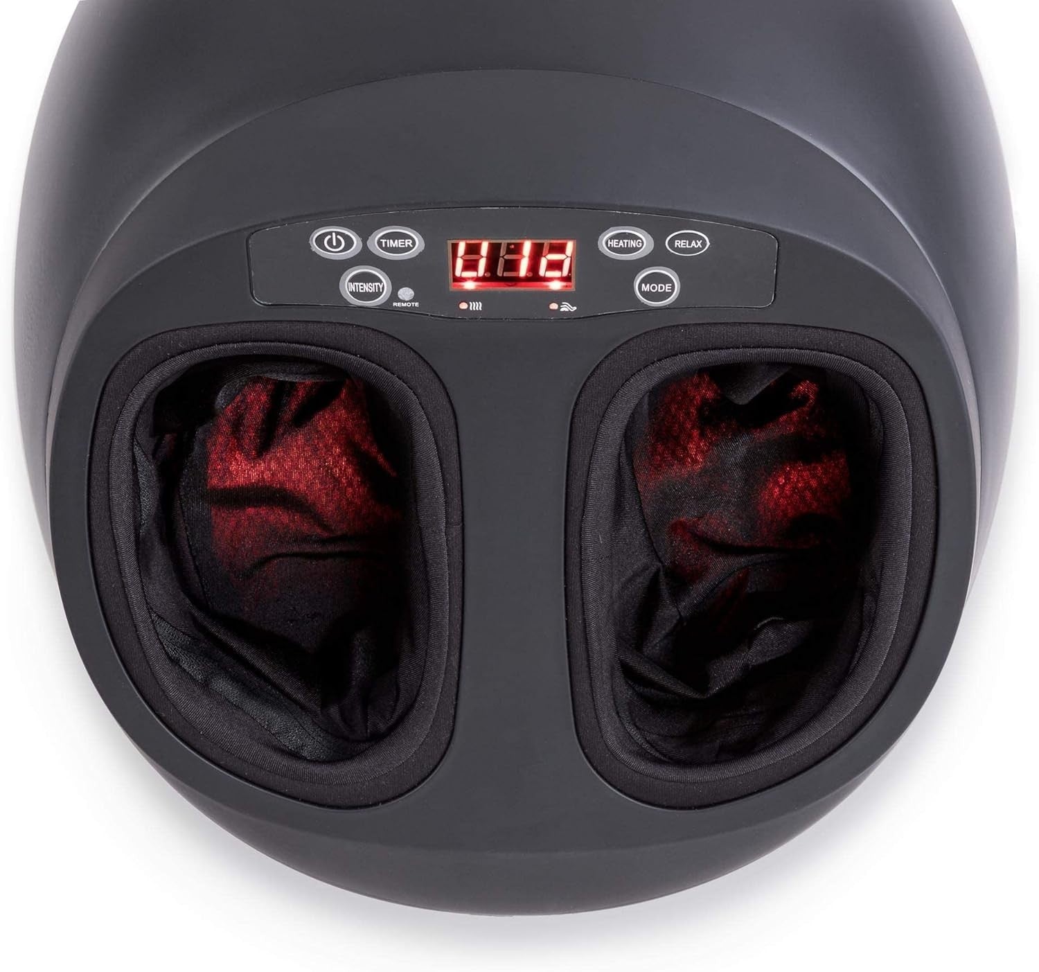 Mini Electric Foot Massager with Heat & 360° Pressure Therapy – Black