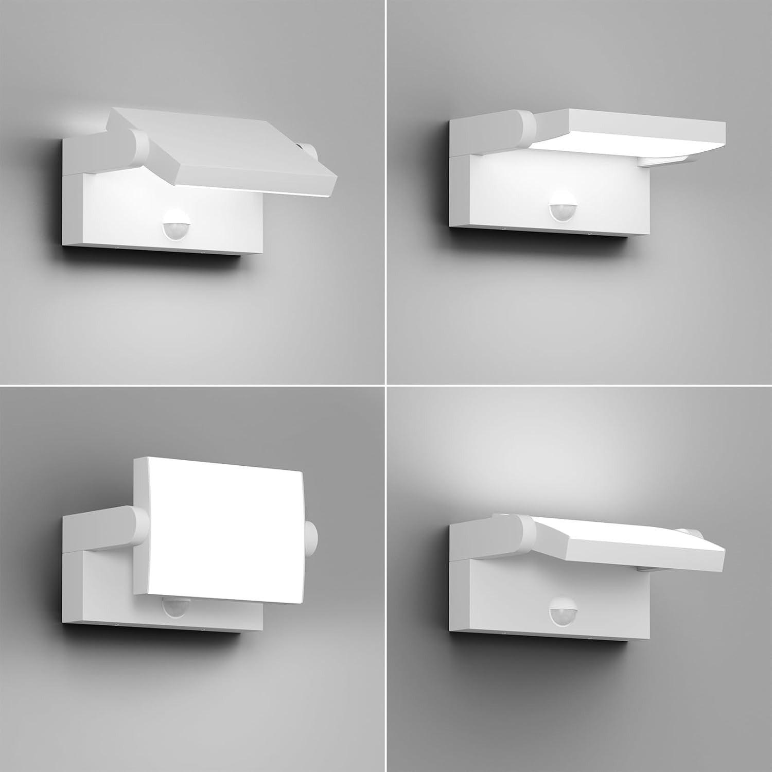 Outdoor Motion Sensor Wall Light Waterproof LED Swivel Adjustable IP65