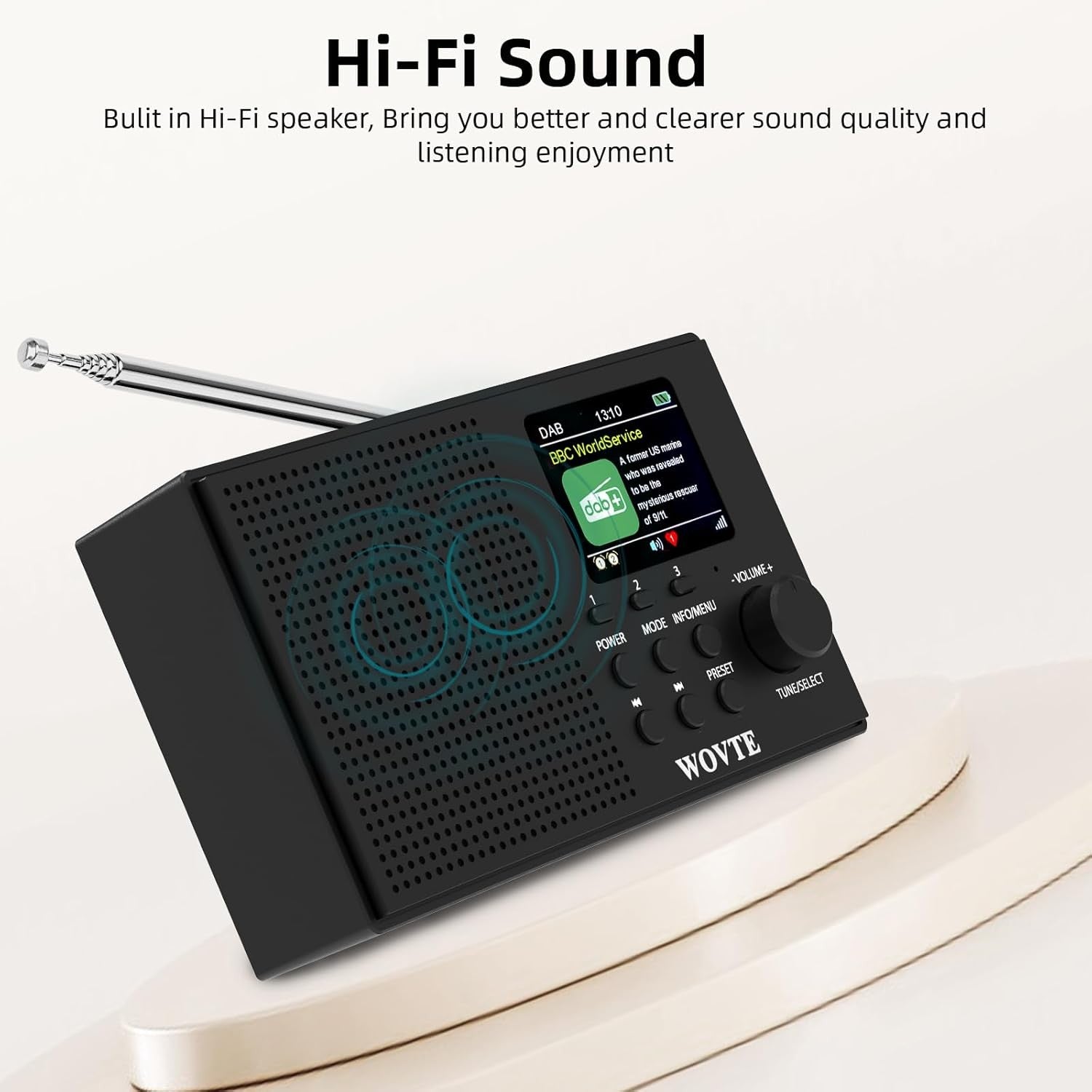 DAB DAB+ Digital Radio Bluetooth Portable Rechargeable Display