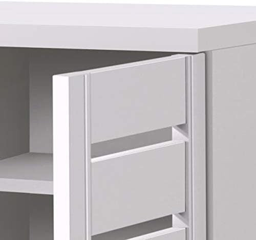 2 Door Shoe Storage Cabinet Slim Organizer 60x33x87 cm White