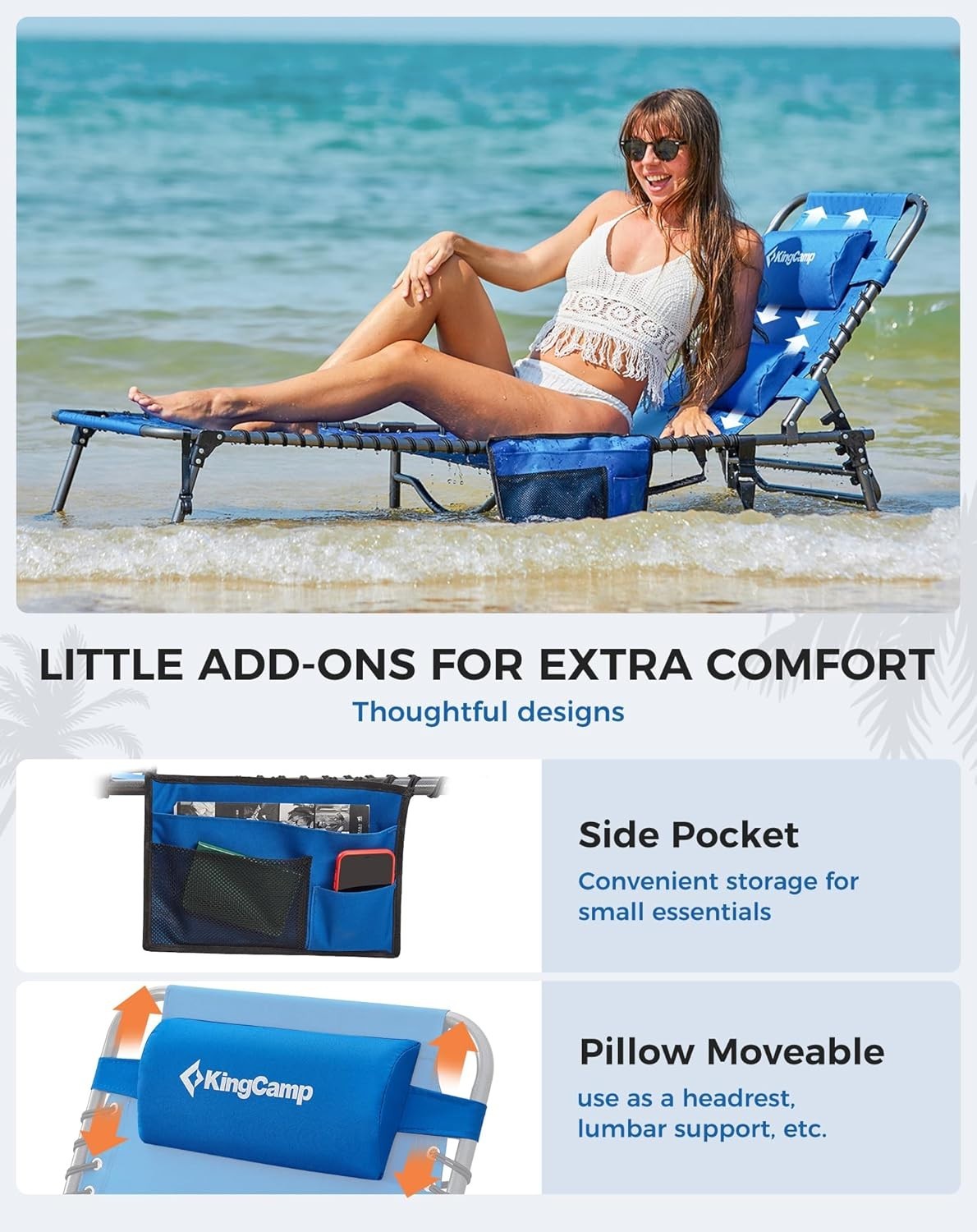 Folding Sun Loungers Set of 2 Adjustable Outdoor Garden Pool Patio Relax Chairs