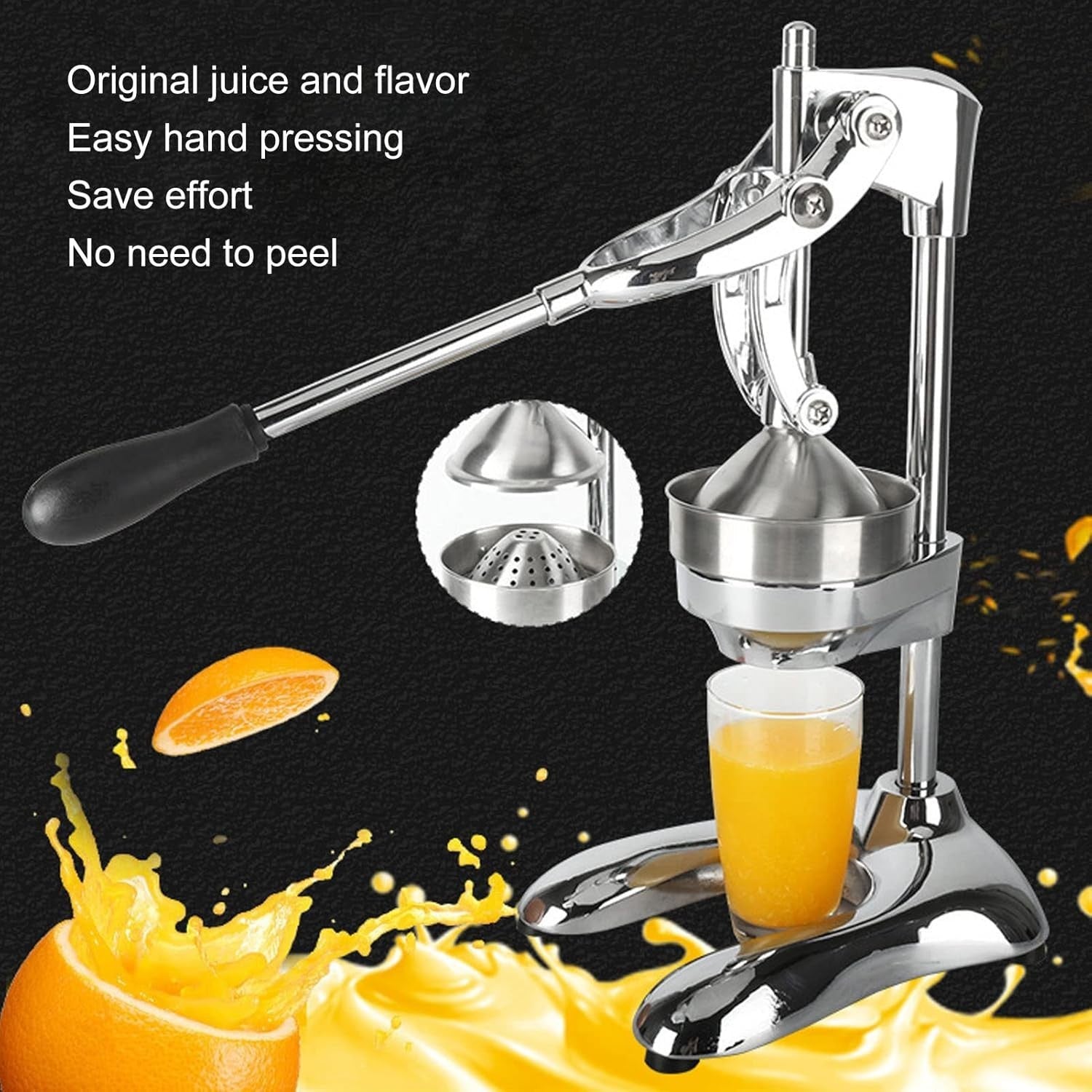 Manual Pomegranate Citrus Press Stainless Steel Hand Juicer Heavy Duty