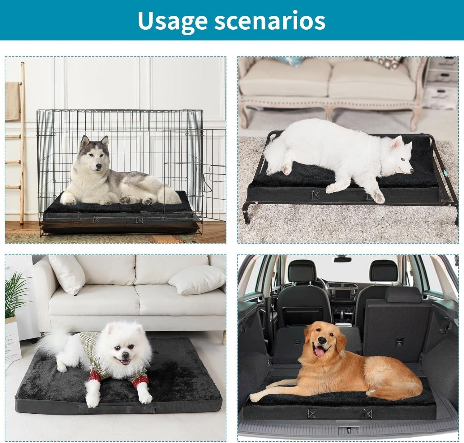 Small Orthopedic Dog Sofa Bed 71x48x15cm Waterproof Washable