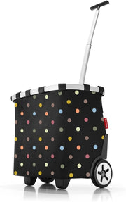 Luxury Shopping Trolley Bag Removable Fabric Basket Water Resistant Dots