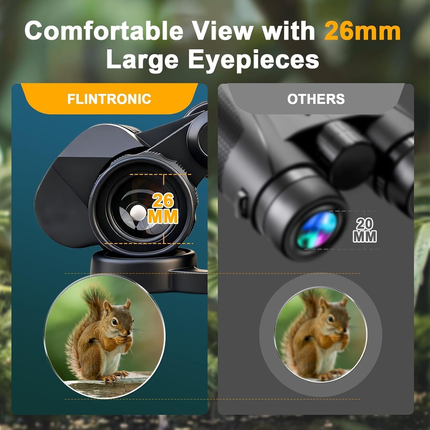 20x50 High Power Binoculars HD Waterproof BAK4 Prism for Bird Watching Travel