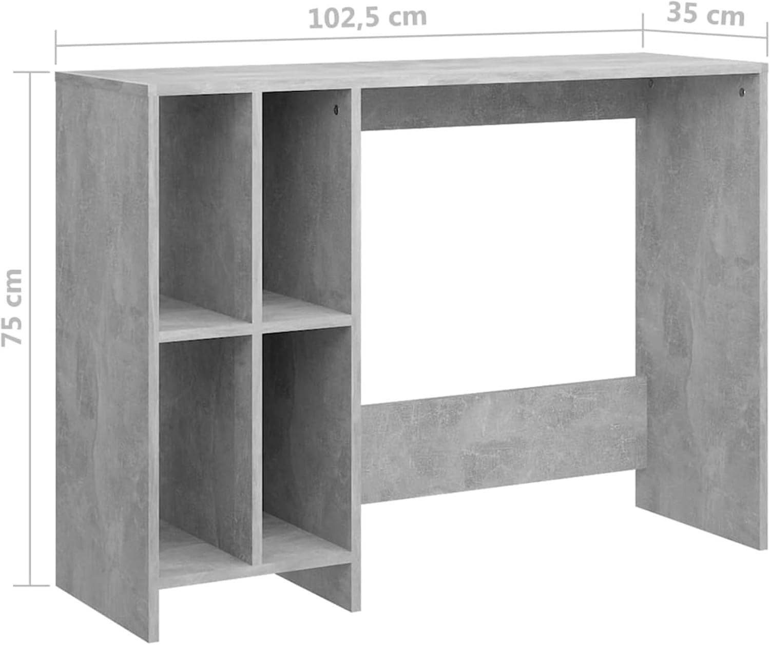 Modern Computer Desk 102x35cm Slim Office Workstation Table for Home Study