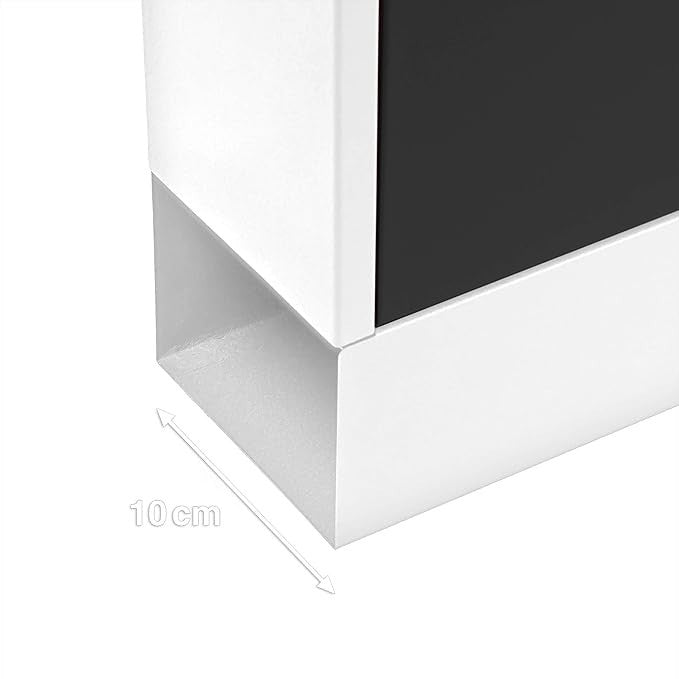 Lockable Wall Mounted Mailbox with Keys Metal Letterbox Modern Design