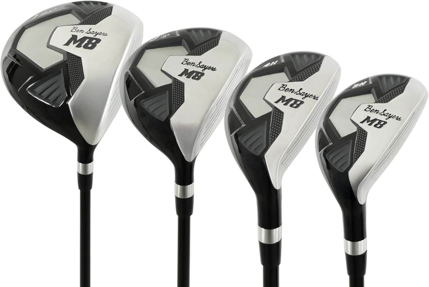 Mens Left Hand Complete Golf Club Set Regular Flex Stand Bag Forgiving