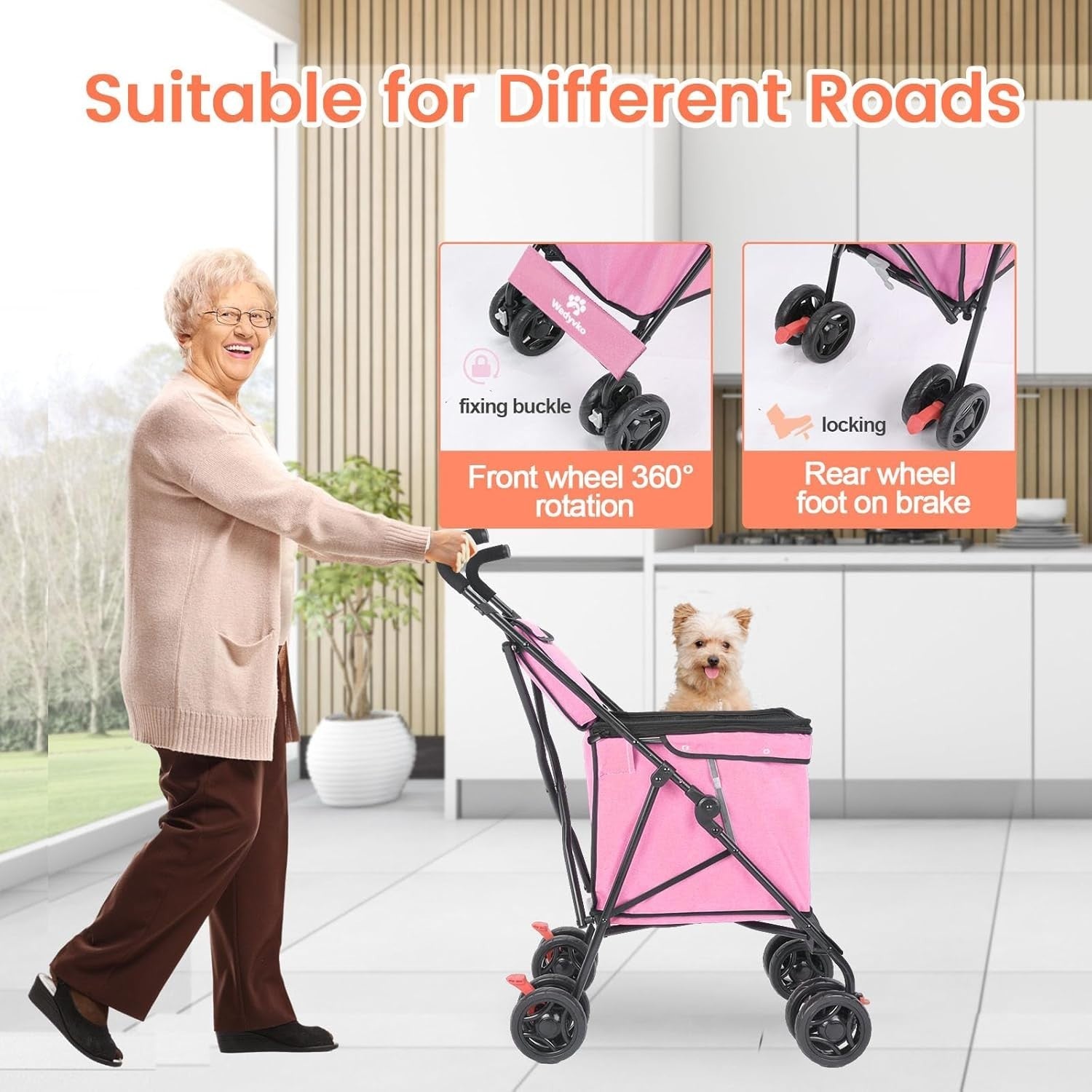 Collapsible Folding Wagon Heavy Duty Utility Cart All Terrain Outdoor Trolley