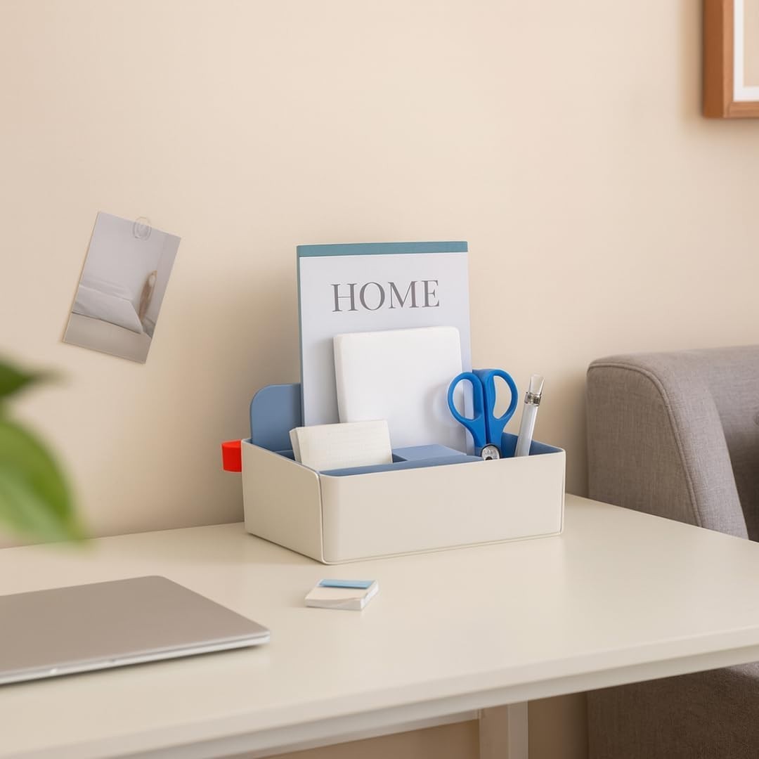 Desk Organizer Plastic Multi-Level Stackable Storage for Office Home