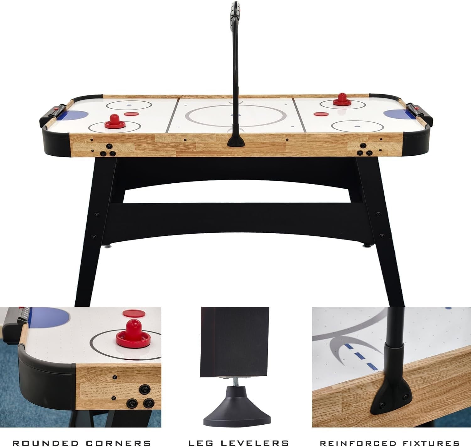 54 Inch LED Air Hockey Table Electronic Scoreboard 12V Motor Arcade