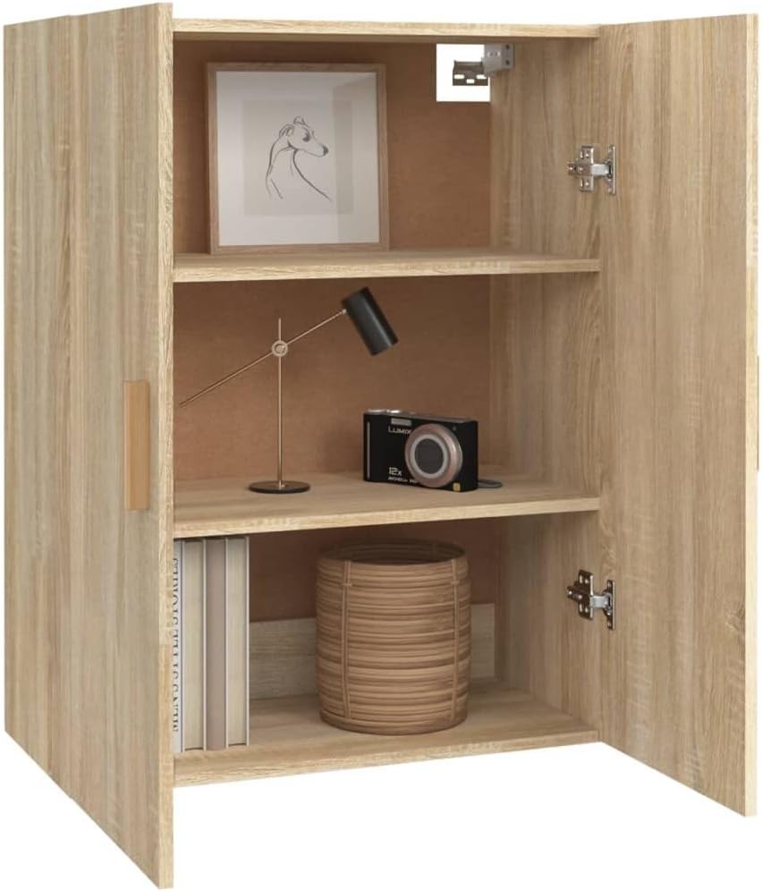 Sonoma Wall Cabinet Storage Unit with Doors, 3 Compartments, Modern Look