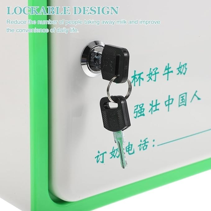 Wall Mounted Milk Box Outdoor Lockable Storage Weatherproof Aluminium Case