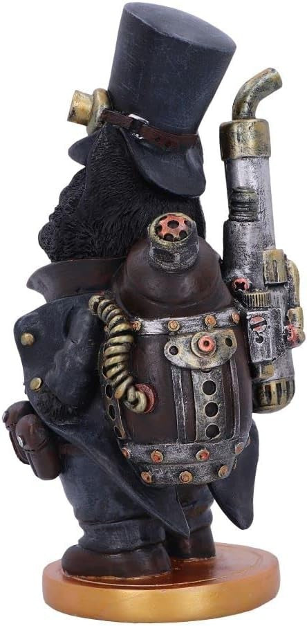 Steampunk Cat Figurine 19.5cm Resin Ornament Gothic Decor Hand Painted Statue