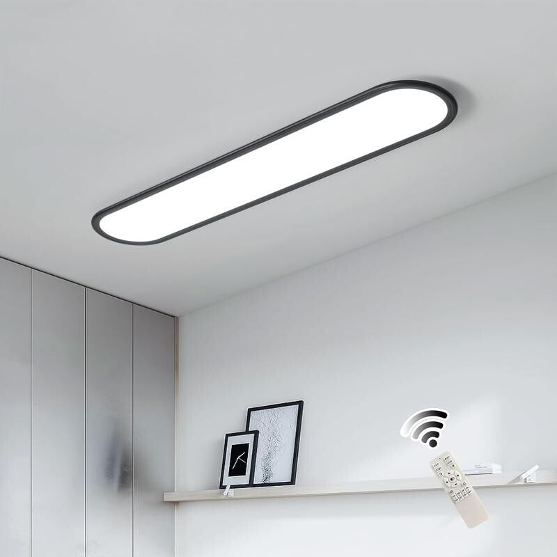 Ultra Thin LED Ceiling Light 100CM Remote Dimmable 48W Low Profile Lamp