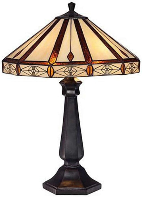 Touch Control Tiffany Table Lamp 18” Height Vintage Stained Glass Light