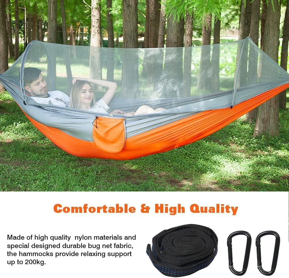 Camping Hammock with Mosquito Net | 290x140cm | 300kg Capacity , Complete Kit