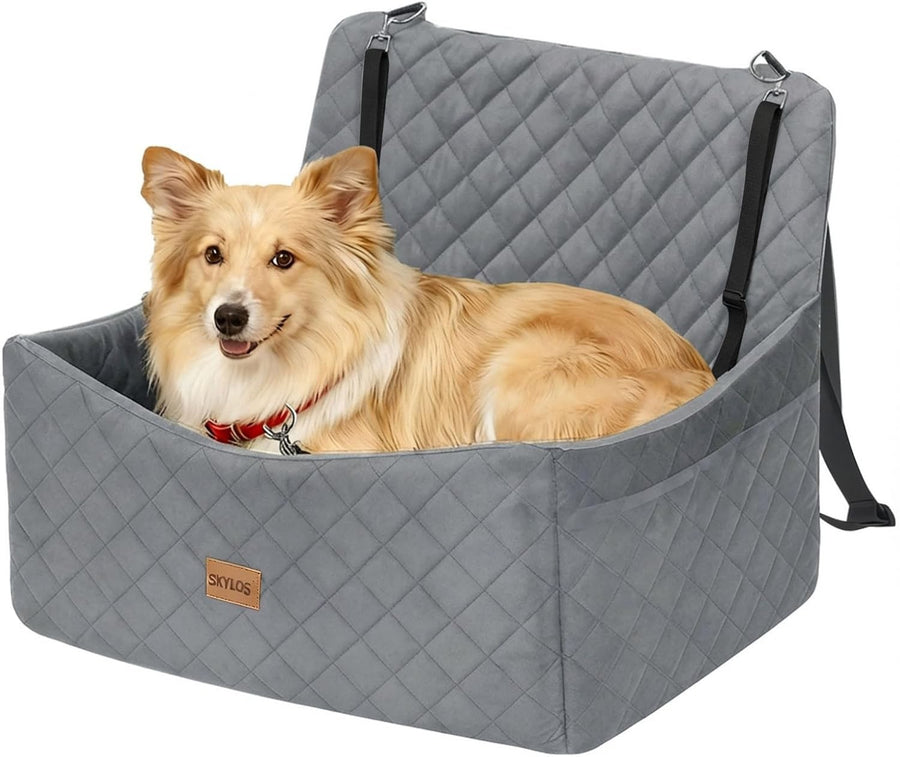 Large Dog Car Seat Bed Booster Memory Foam Travel Seat Up to 25kg