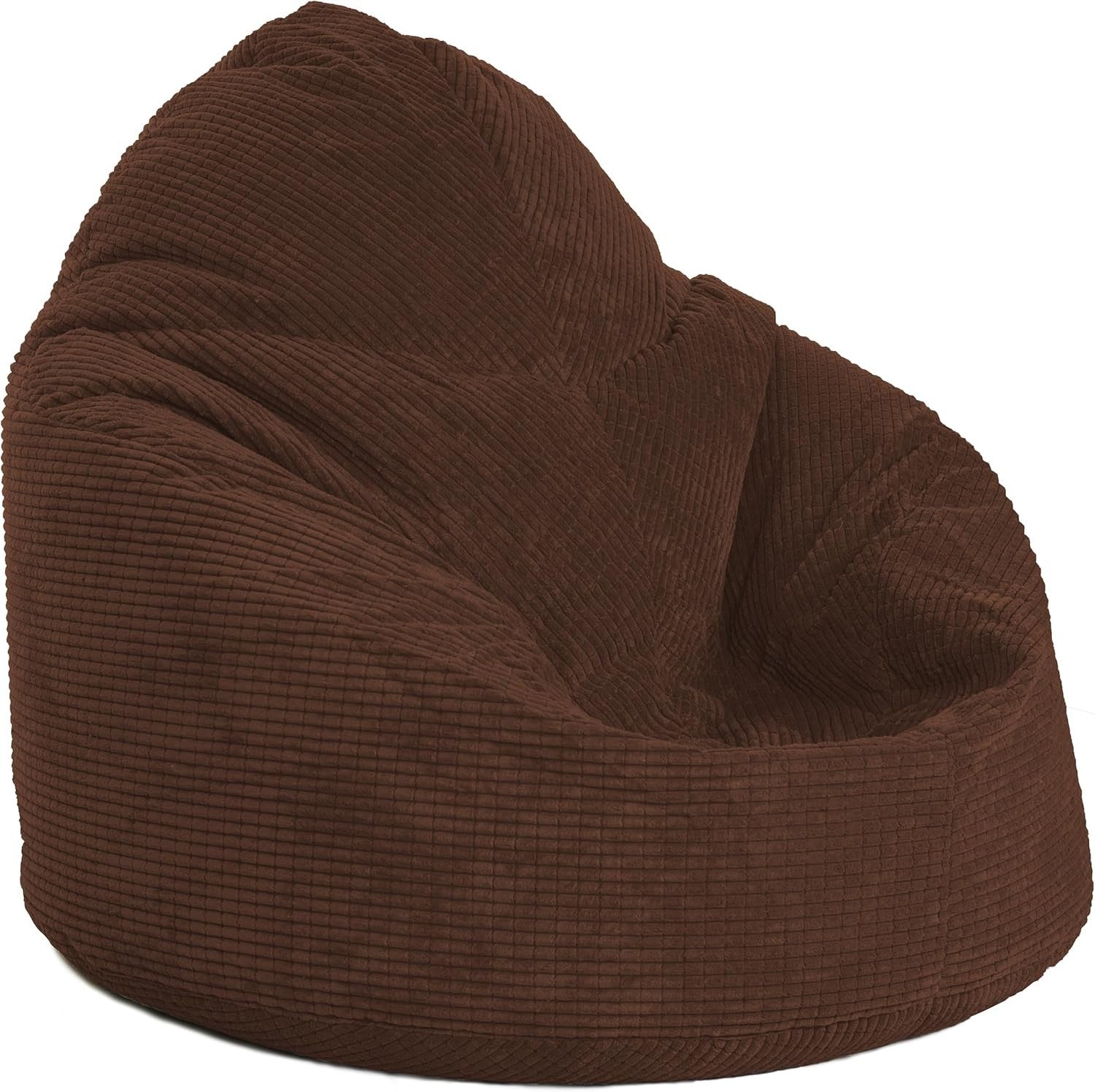 Corduroy Monster Bean Bag Chair - Soft Filled, Portable Lounger, Kids/Adults