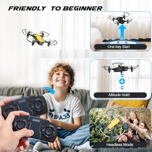 720P HD Mini Drone Foldable Quadcopter WiFi Camera Altitude Hold Yellow
