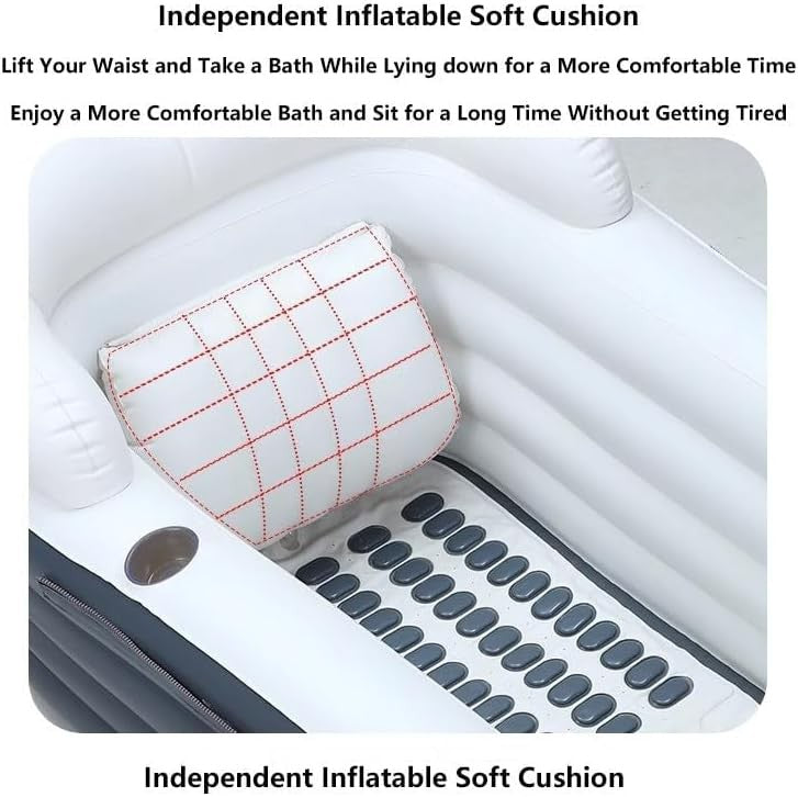 Portable Bubble Spa Bathtub Inflatable Hydrotherapy Jets Remote Control