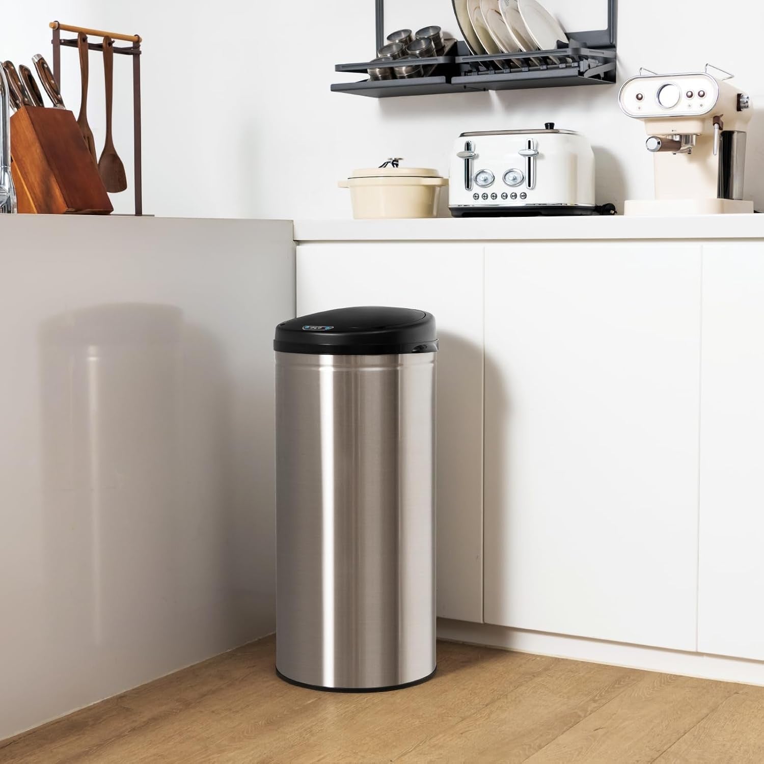 30L Touchless Sensor Kitchen Bin Stainless Steel Soft Close