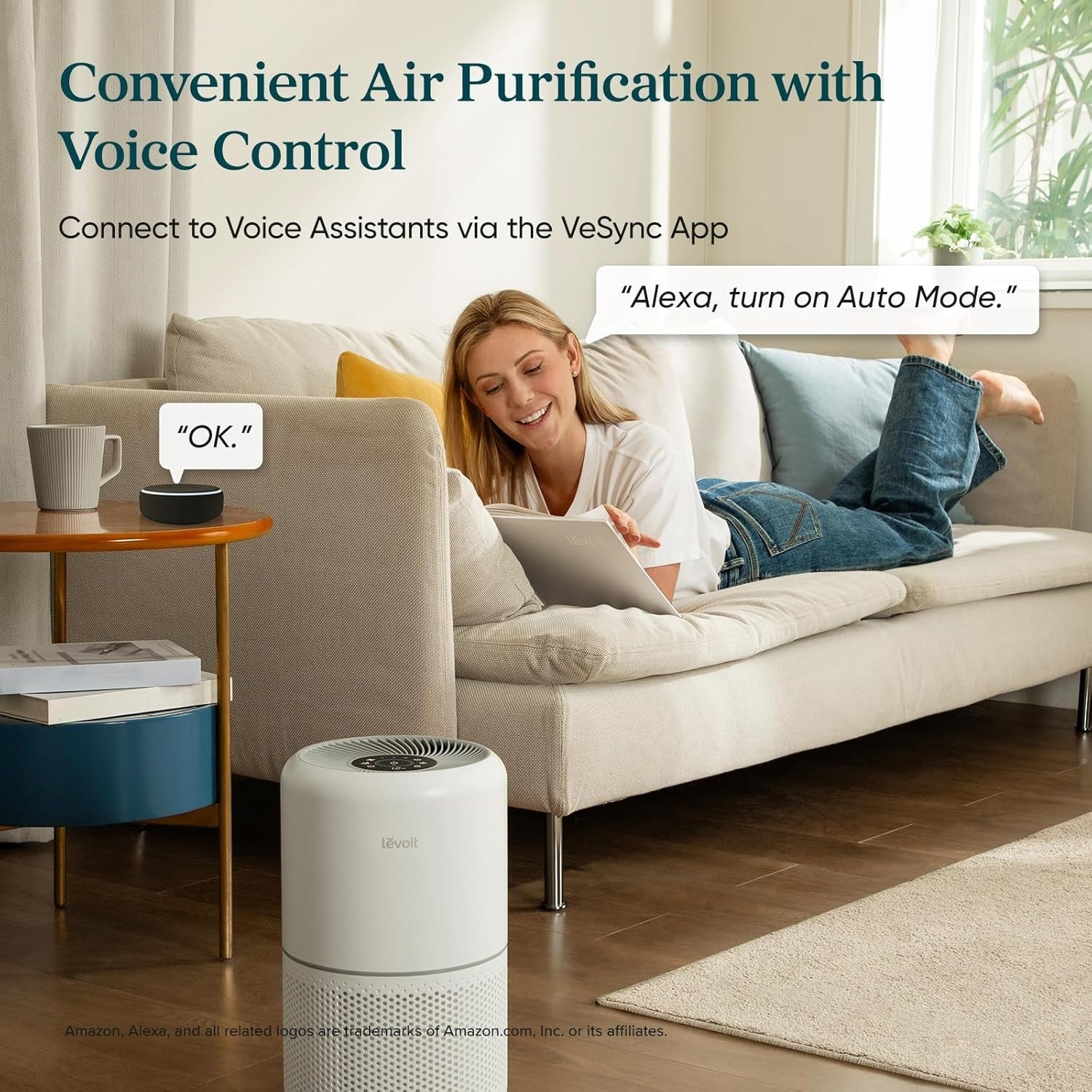 Smart HEPA Air Purifier 108m² CADR 258 Auto Sleep App Alexa