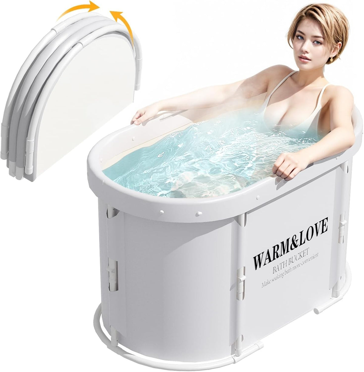 Portable Foldable Adult Bathtub 94x55x56cm Hot & Ice Sauna Bath