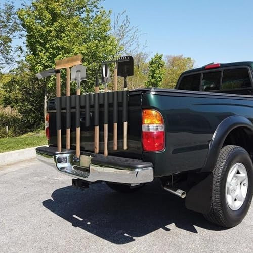 8-Hole Truck Shovel Holder 40.5x5x35.5cm Heavy-Duty Tool Rack Organizer